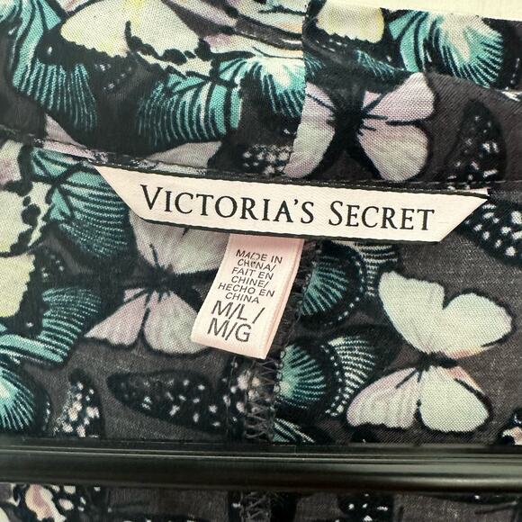 Victoria's Secret Butterfly Print Kimono Beach Cover Up Womens‎ Top Size M/L Top - Picture 2 of 7